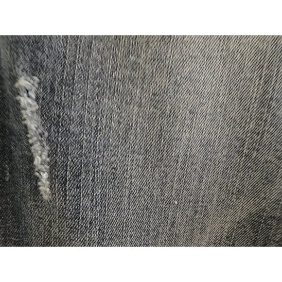 Cello High Rise Vinatage Wash Jeans Faded Dark Blue Distressed Flare Size 11 - Picture 8 of 8